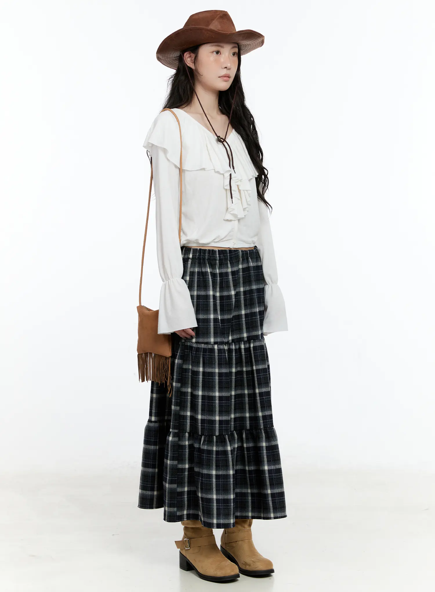 Ruffle Flare Sleeved Cardigan CN517 - Image 2