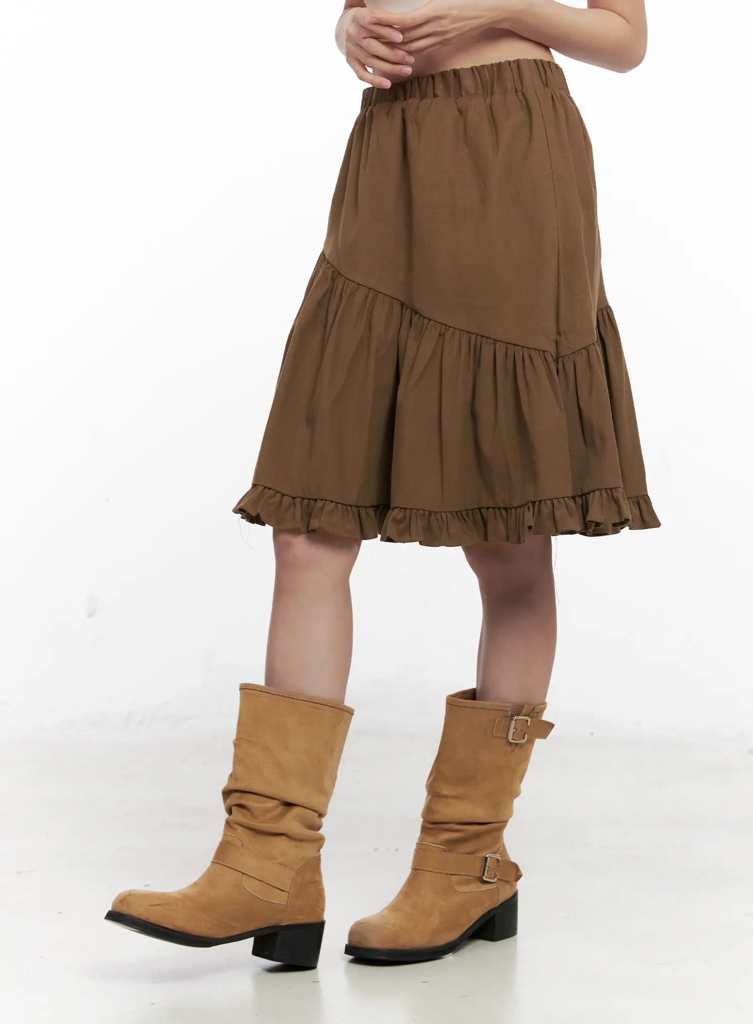 Ruffle Hem Midi Skirt CO531 - Image 4