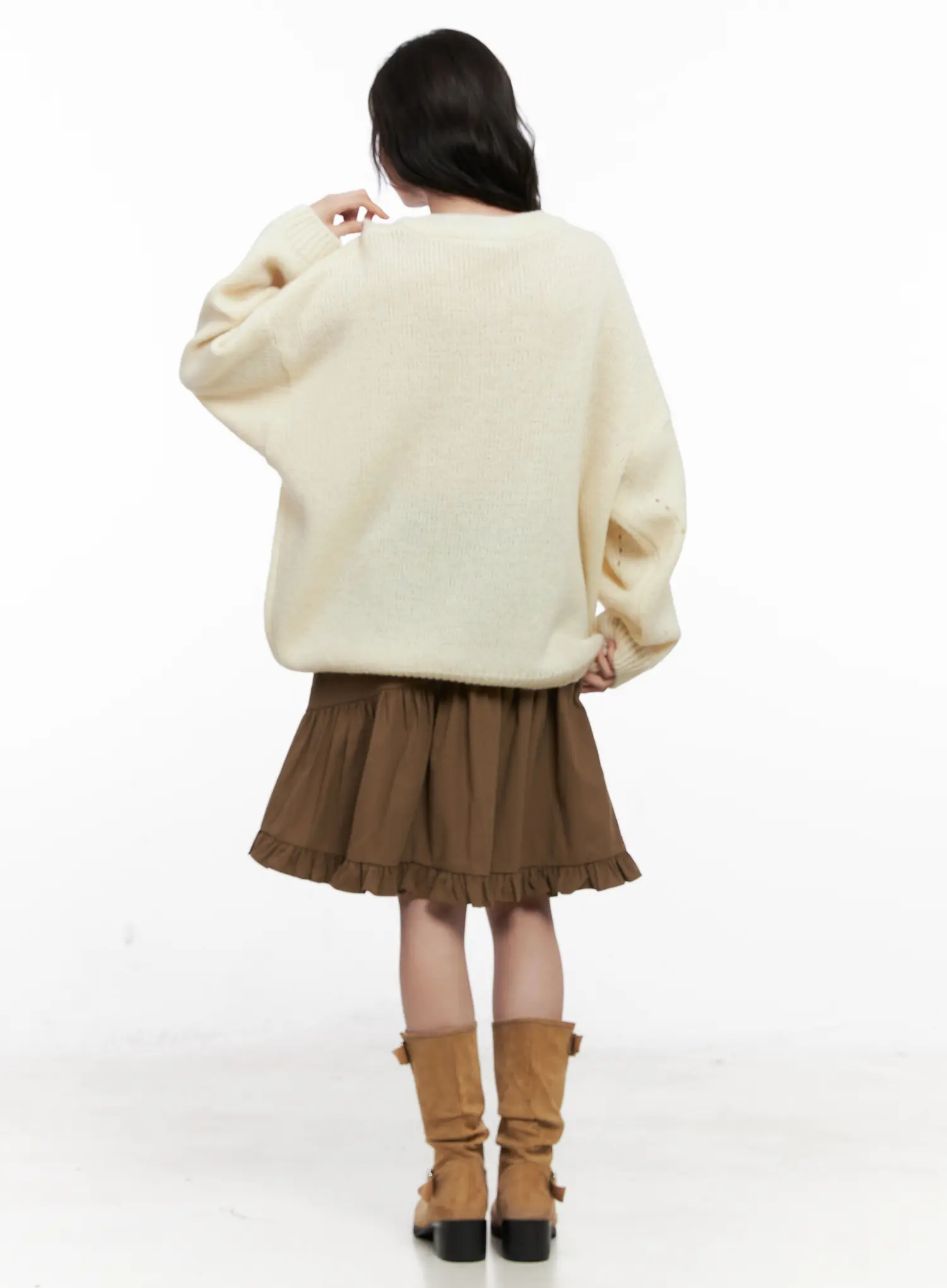 Ruffle Hem Midi Skirt CO531 - Image 7