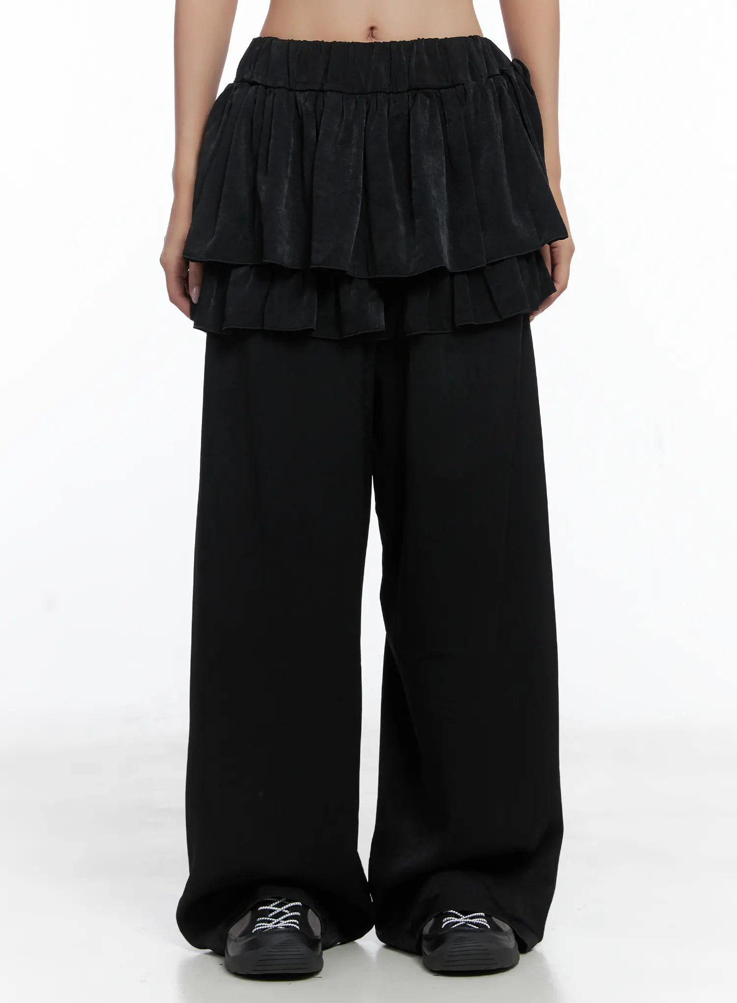 Ruffle Layered Wide-Leg Pants CS502