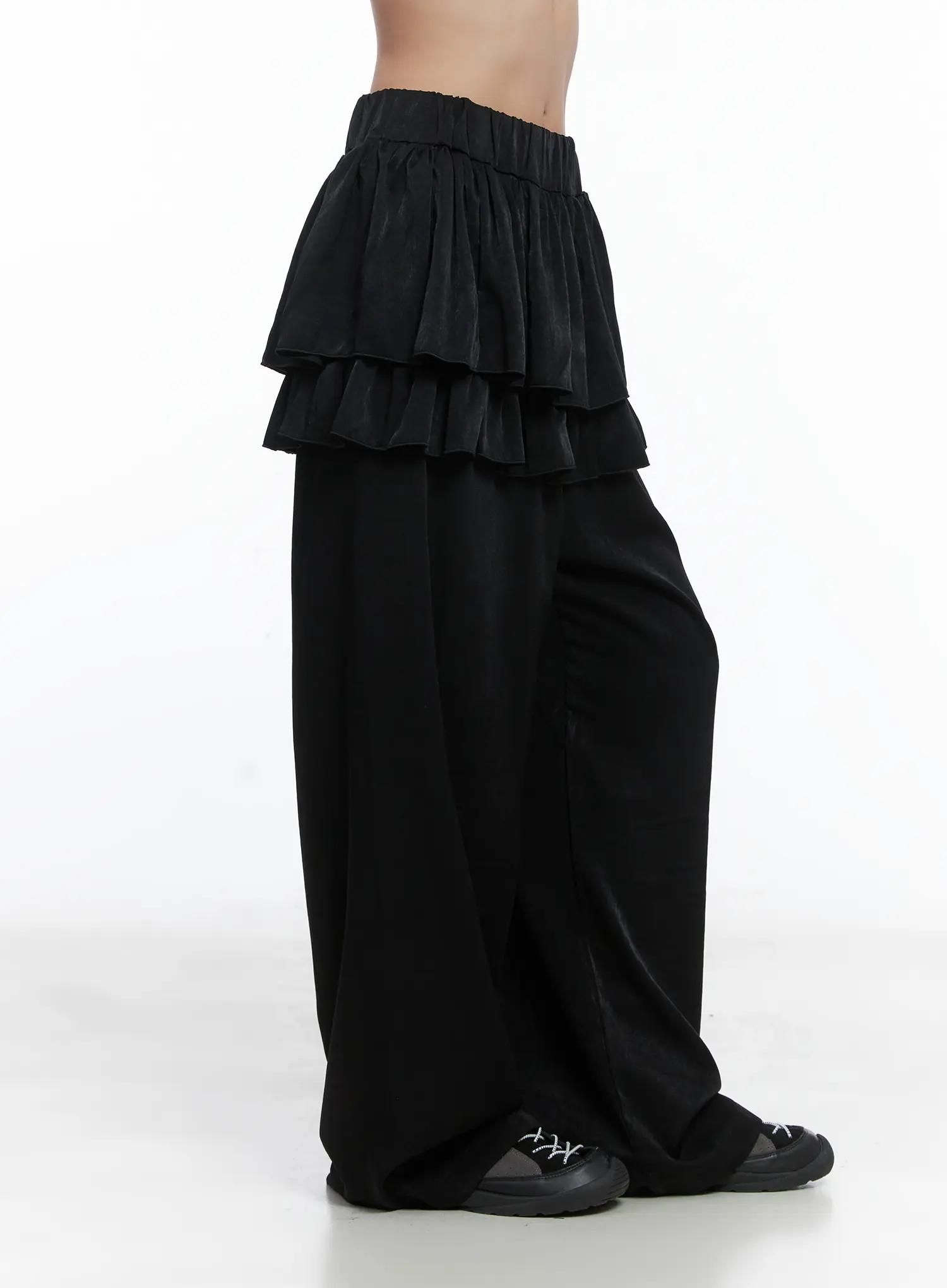 Ruffle Layered Wide-Leg Pants CS502 - Image 4