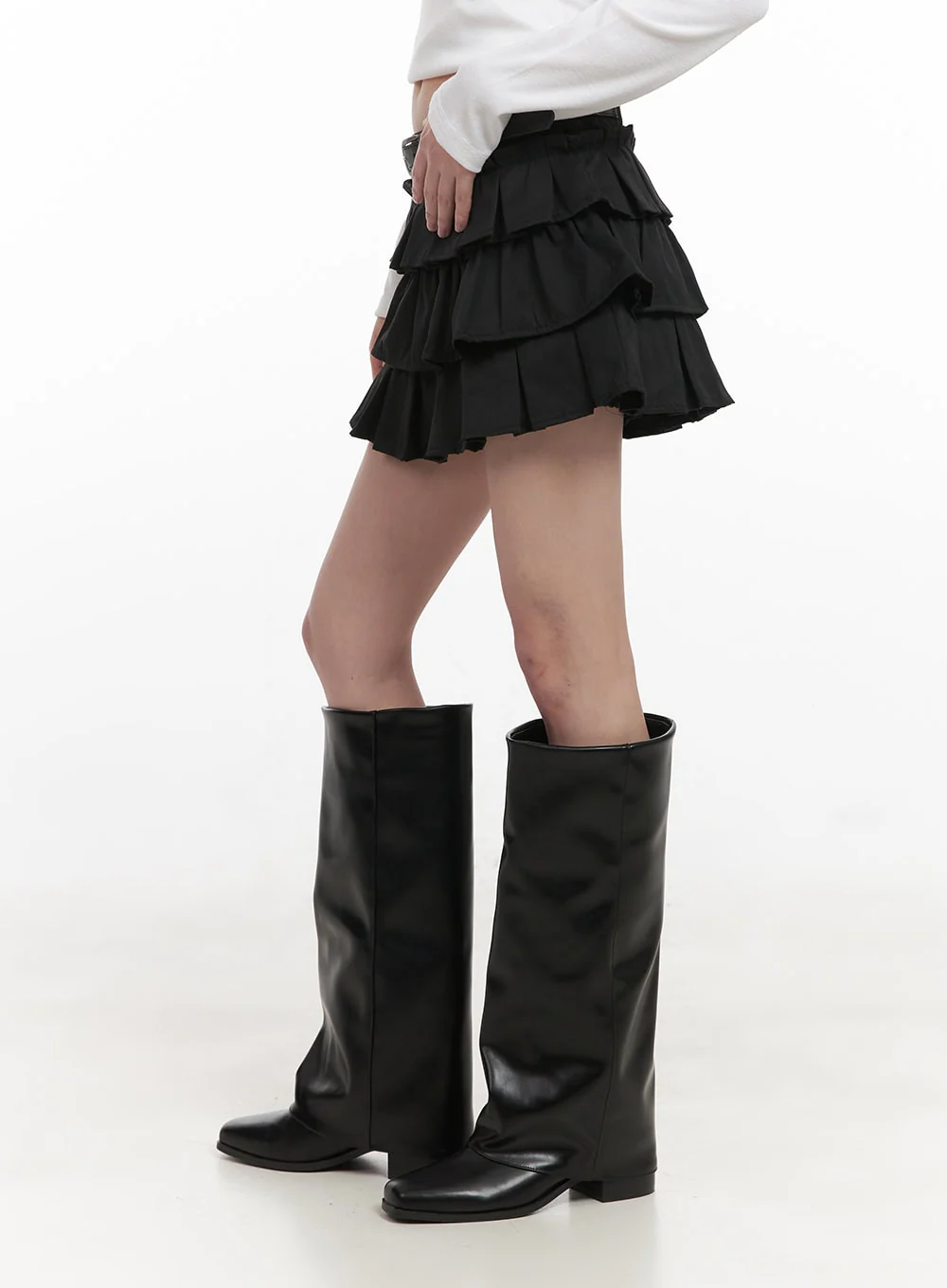 Ruffle Pleated Mini Skirt CJ523 - Image 3