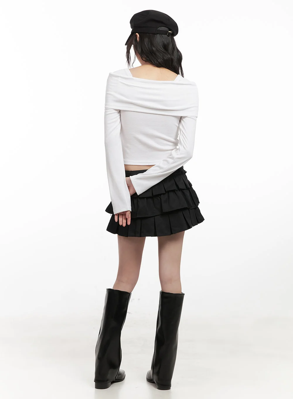 Ruffle Pleated Mini Skirt CJ523 - Image 6