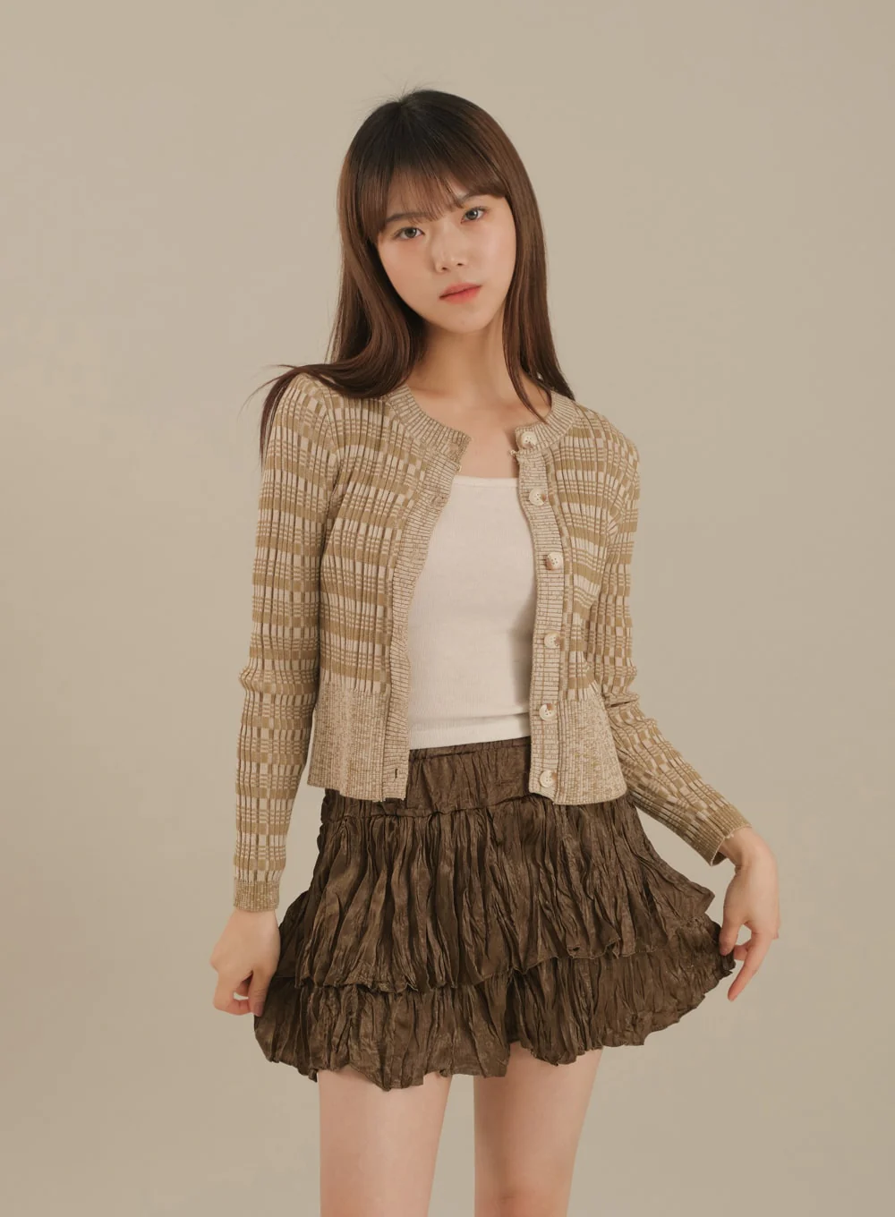 Ruffle Tier Mini Skirt J17 - Image 11
