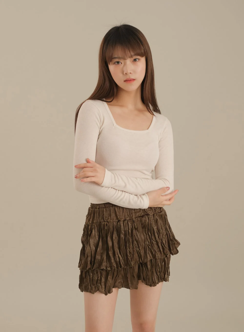Ruffle Tier Mini Skirt J17 - Image 14