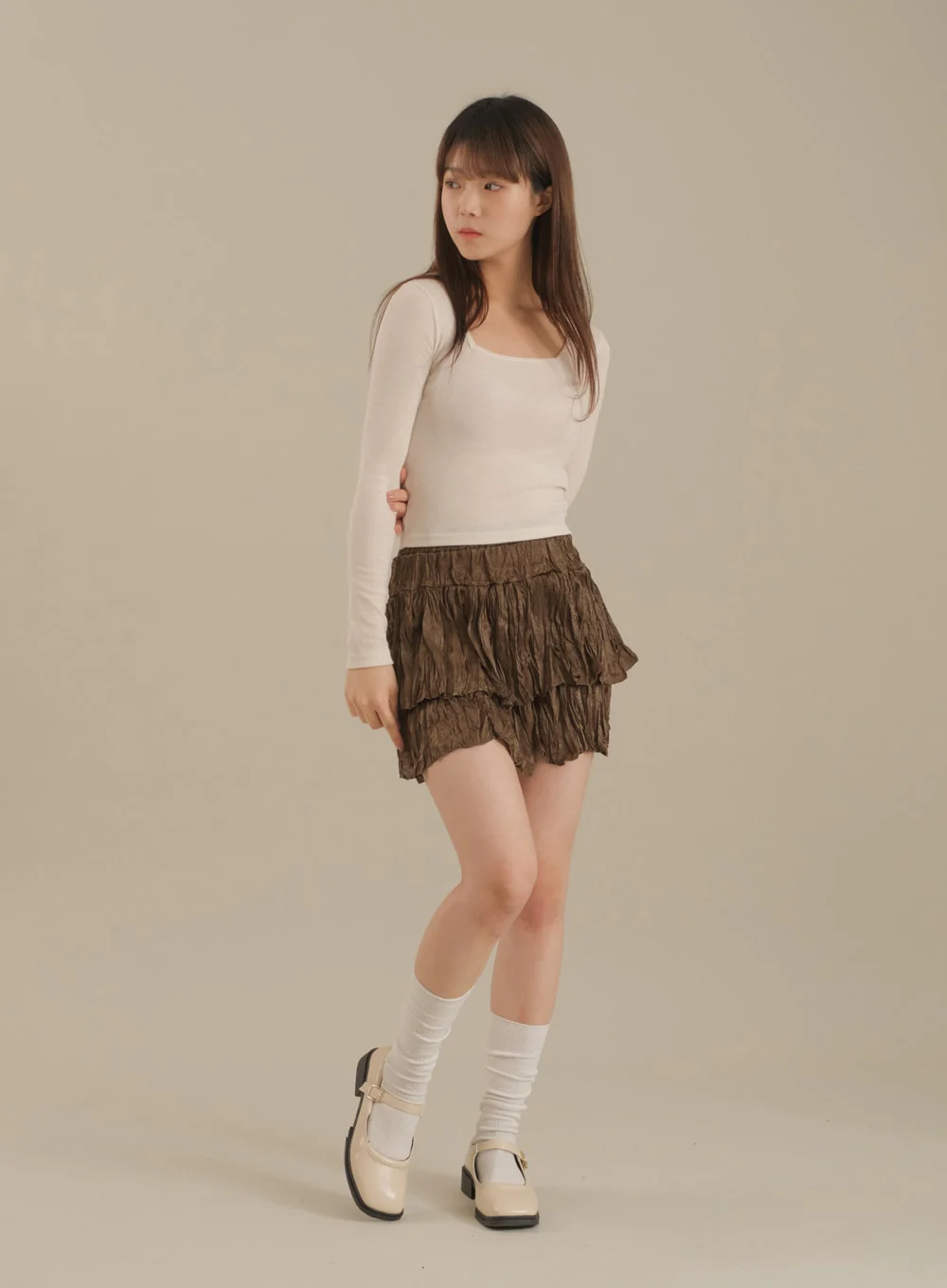 Ruffle Tier Mini Skirt J17 - Image 15