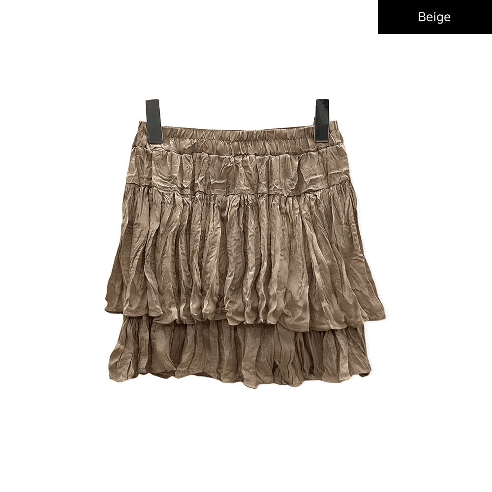 Ruffle Tier Mini Skirt J17 - Image 16