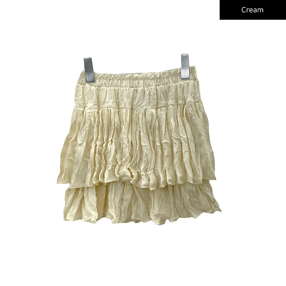 Ruffle Tier Mini Skirt J17 - Image 20