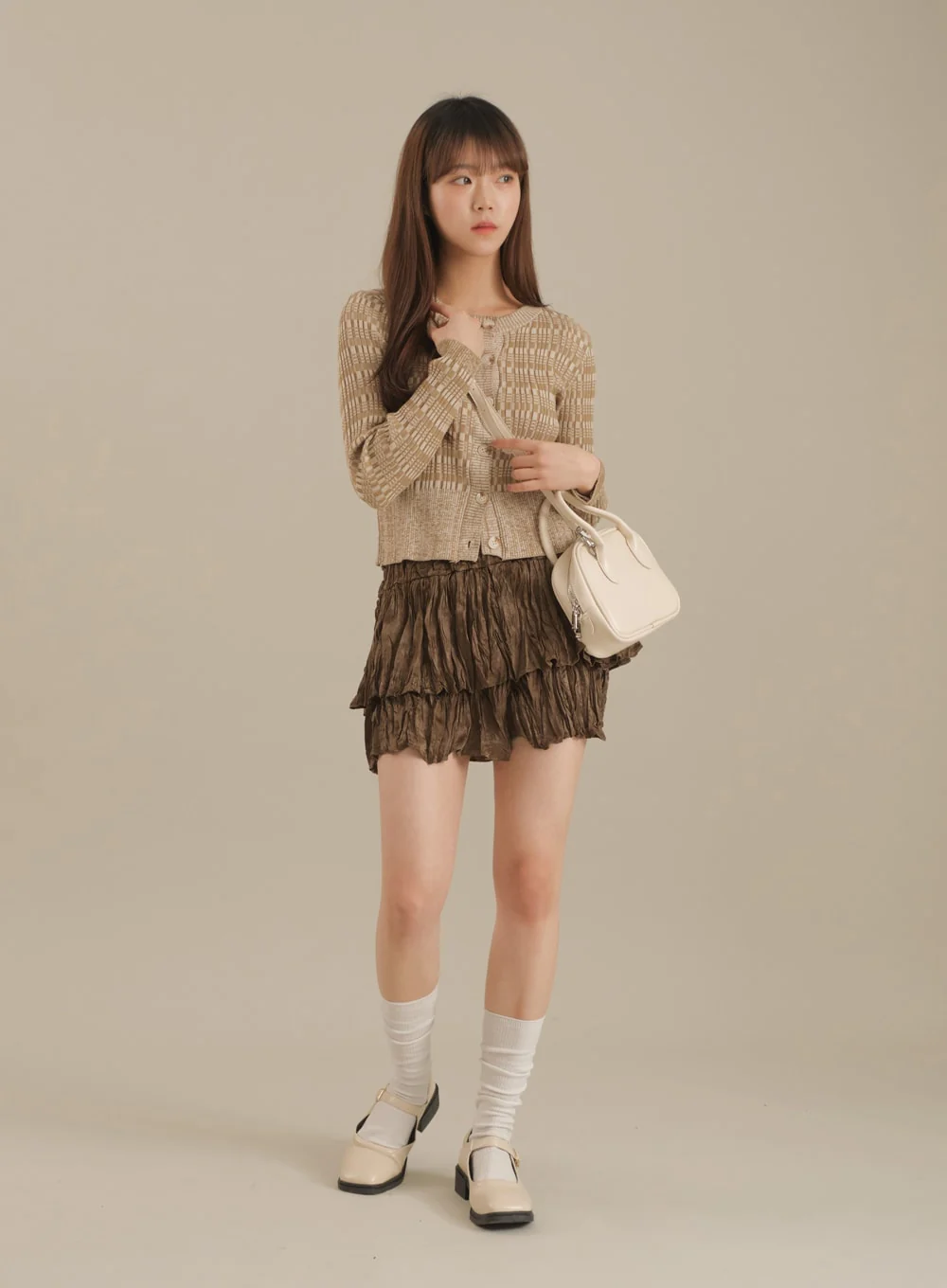 Ruffle Tier Mini Skirt J17 - Image 4