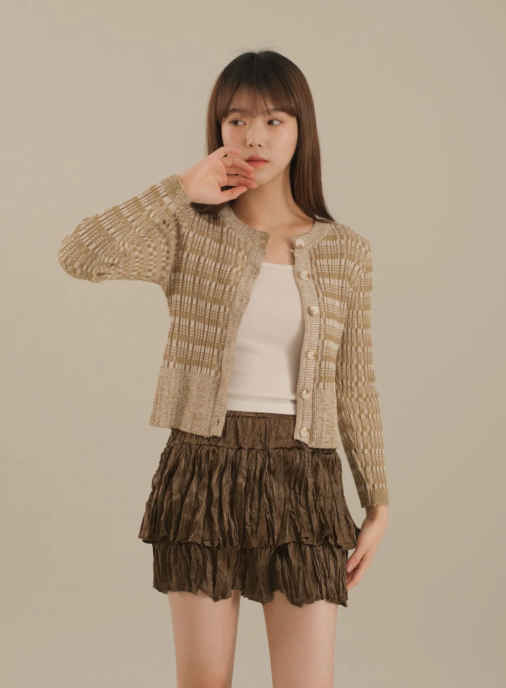 Ruffle Tier Mini Skirt J17 - Image 5