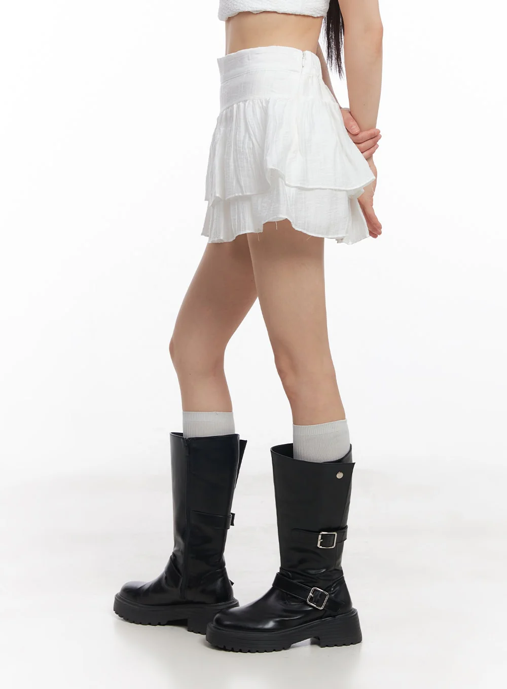 Ruffle Tiered Mini Skirt CY514 - Image 3