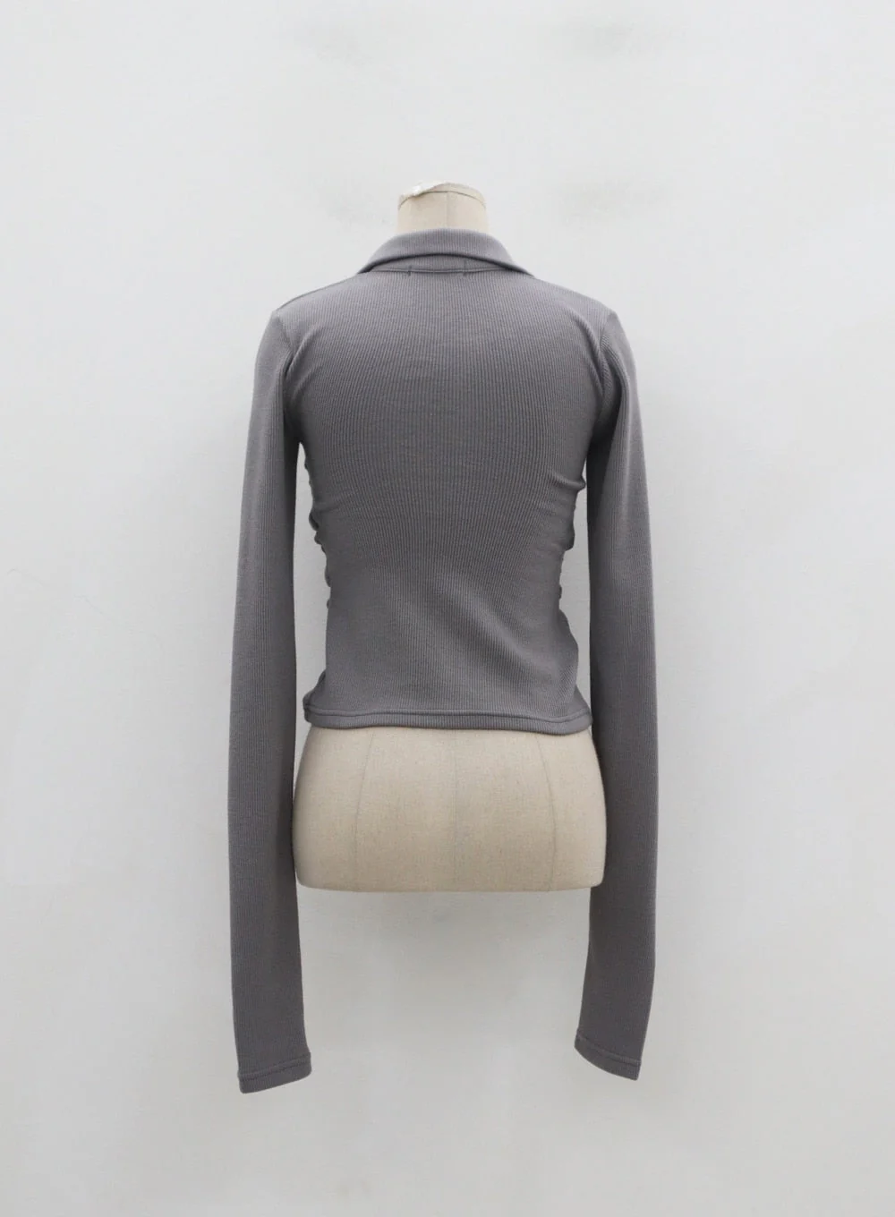 Ruffle Zipper Long Sleeve Top ID08 - Image 23