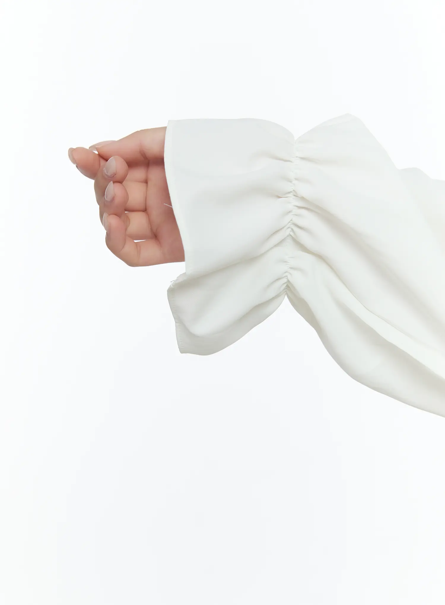 Ruffled Chiffon Blouse with Scarf Set CS518 - Image 8