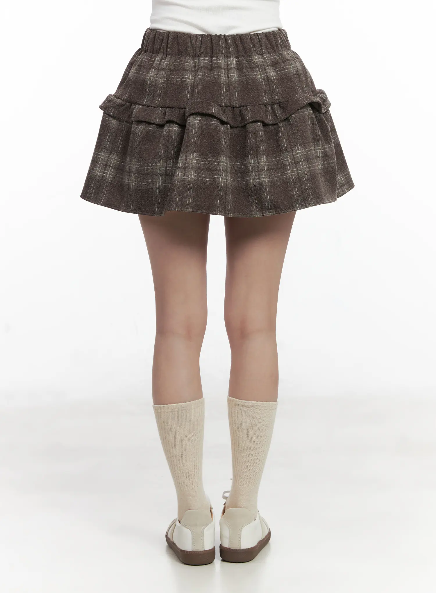 Ruffled Plaid Mini Skirt CN527 - Image 6