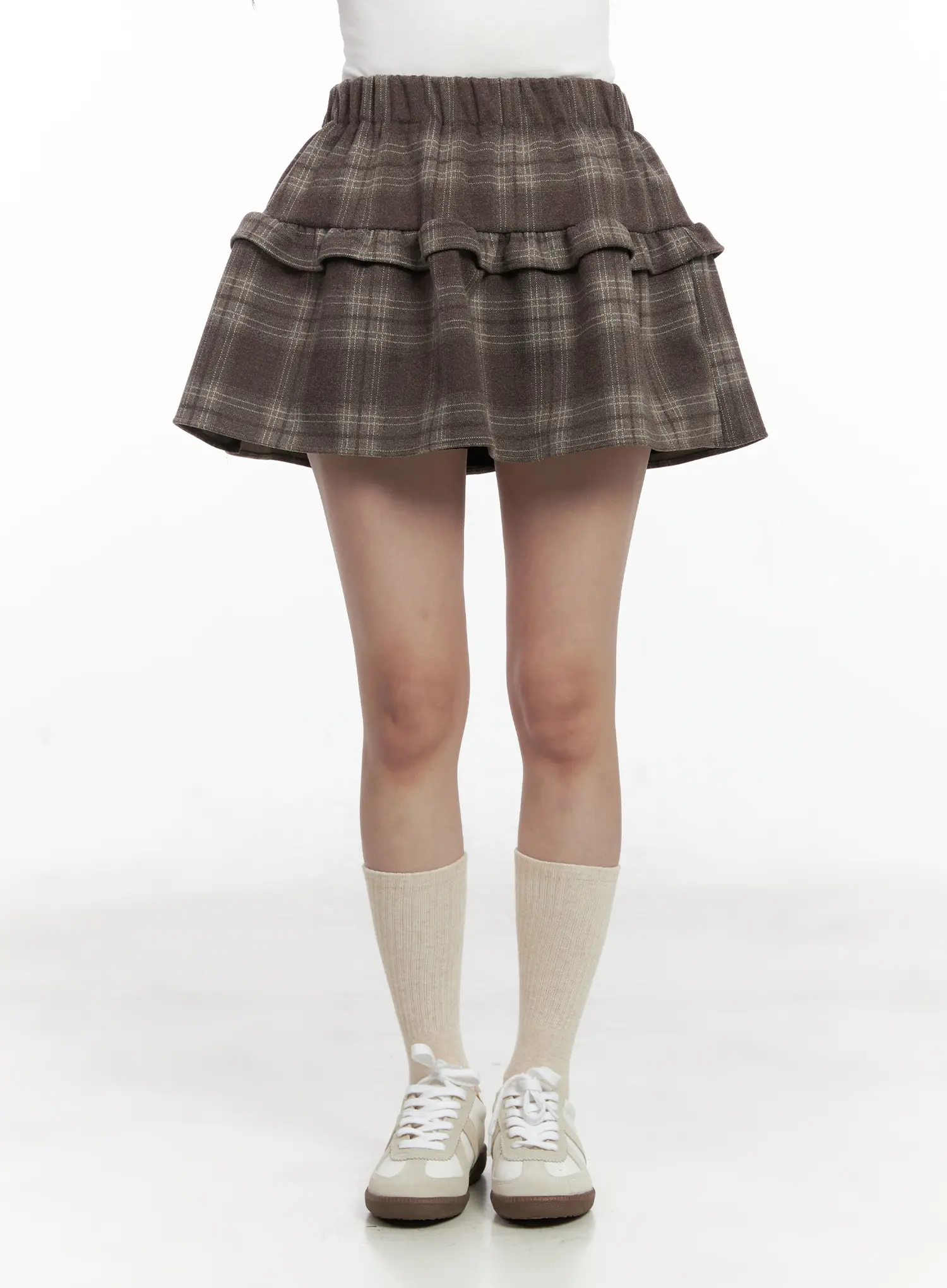 Ruffled Plaid Mini Skirt CN527 - Image 8