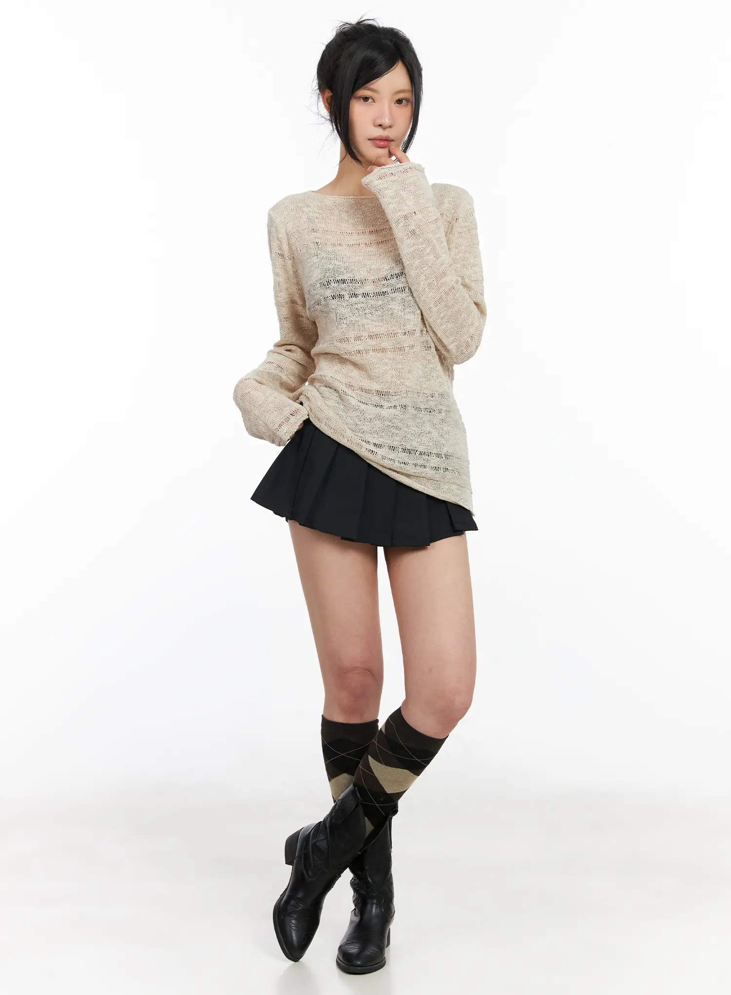 Ruffled Pleated Mini Skirt CM517 - Image 3