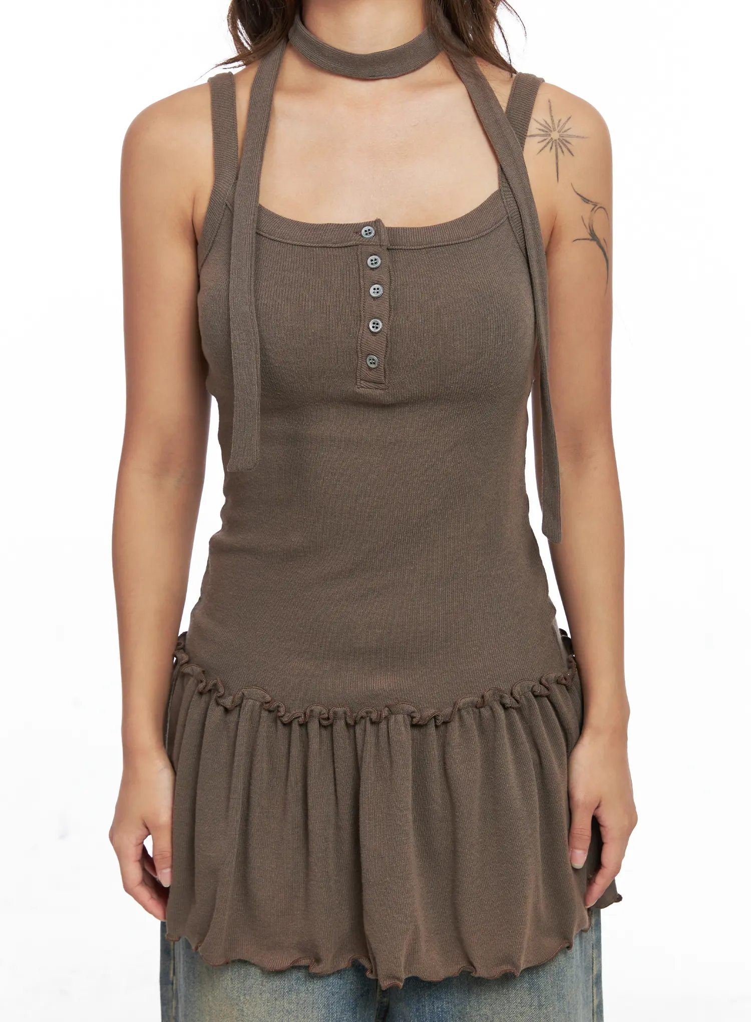 Ruffled Tank Top and Scarf Set CO513 - Image 7