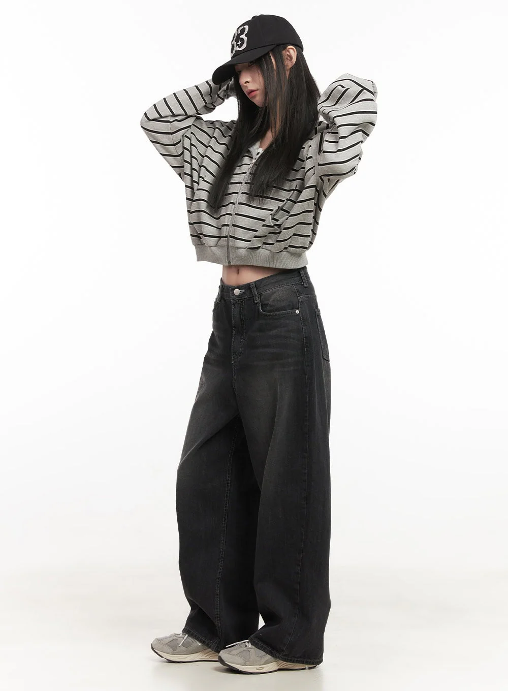 Ruth Washed Wide-Leg Jeans CF514 - Image 9