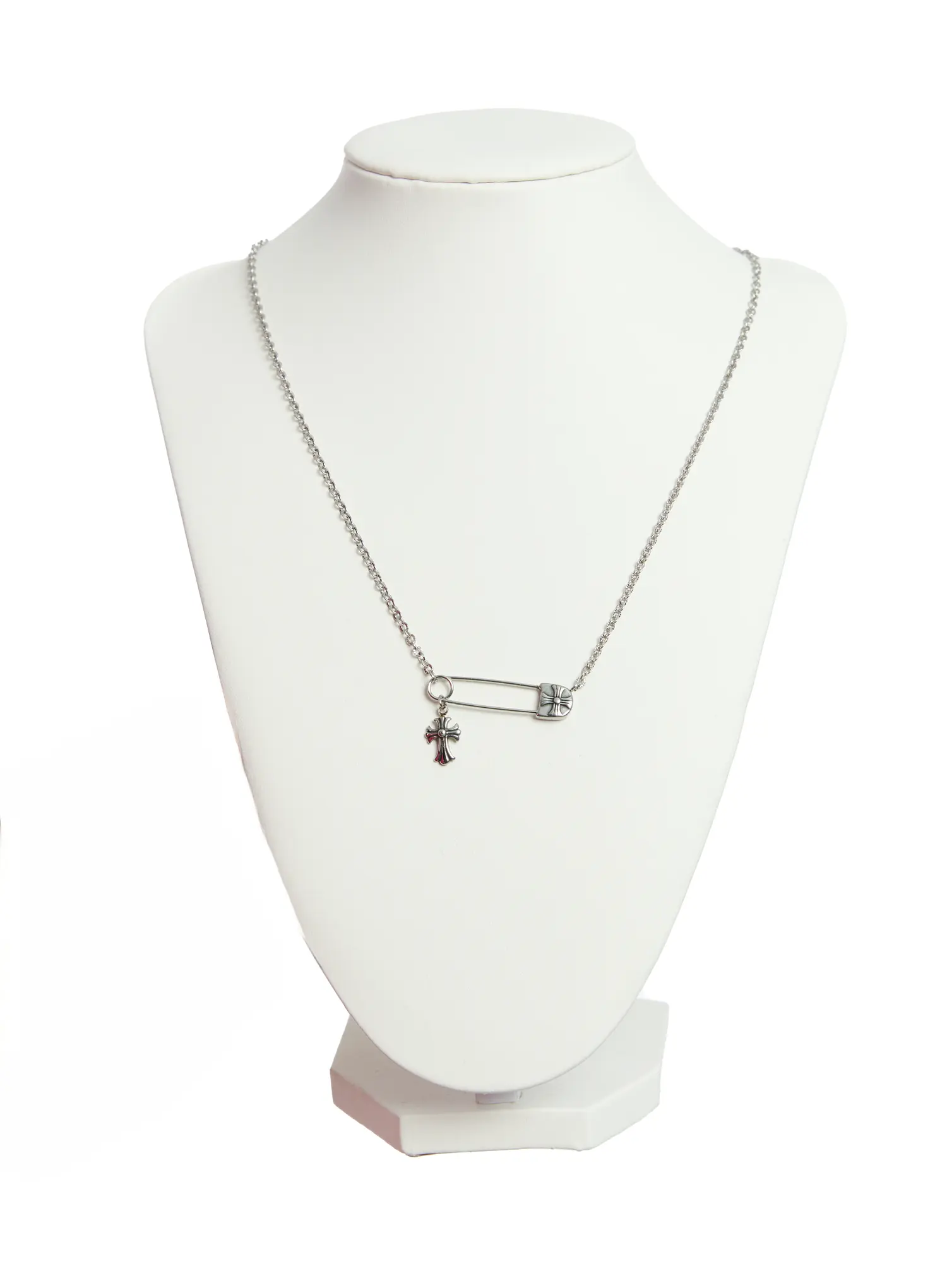 Safety Pin Necklace CO503 - Image 4