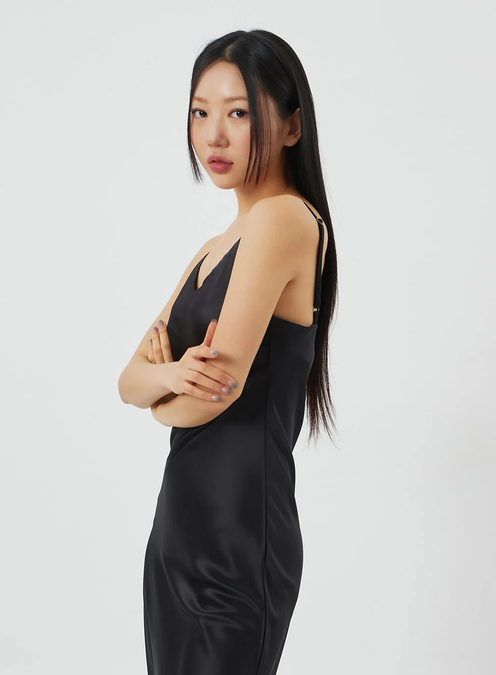 Satin Maxi Dress BF323 - Image 12