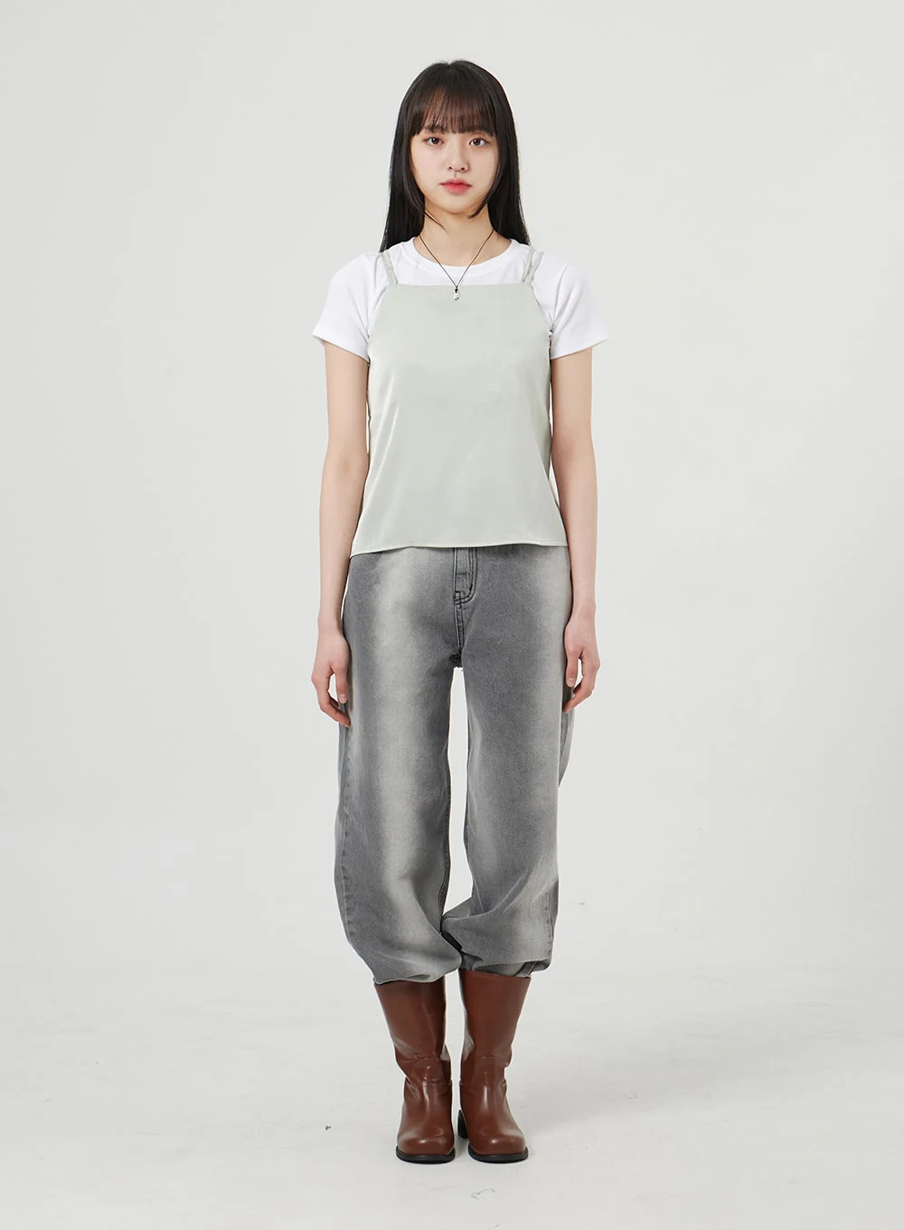 Satin Sleeveless Top OF327 - Image 7