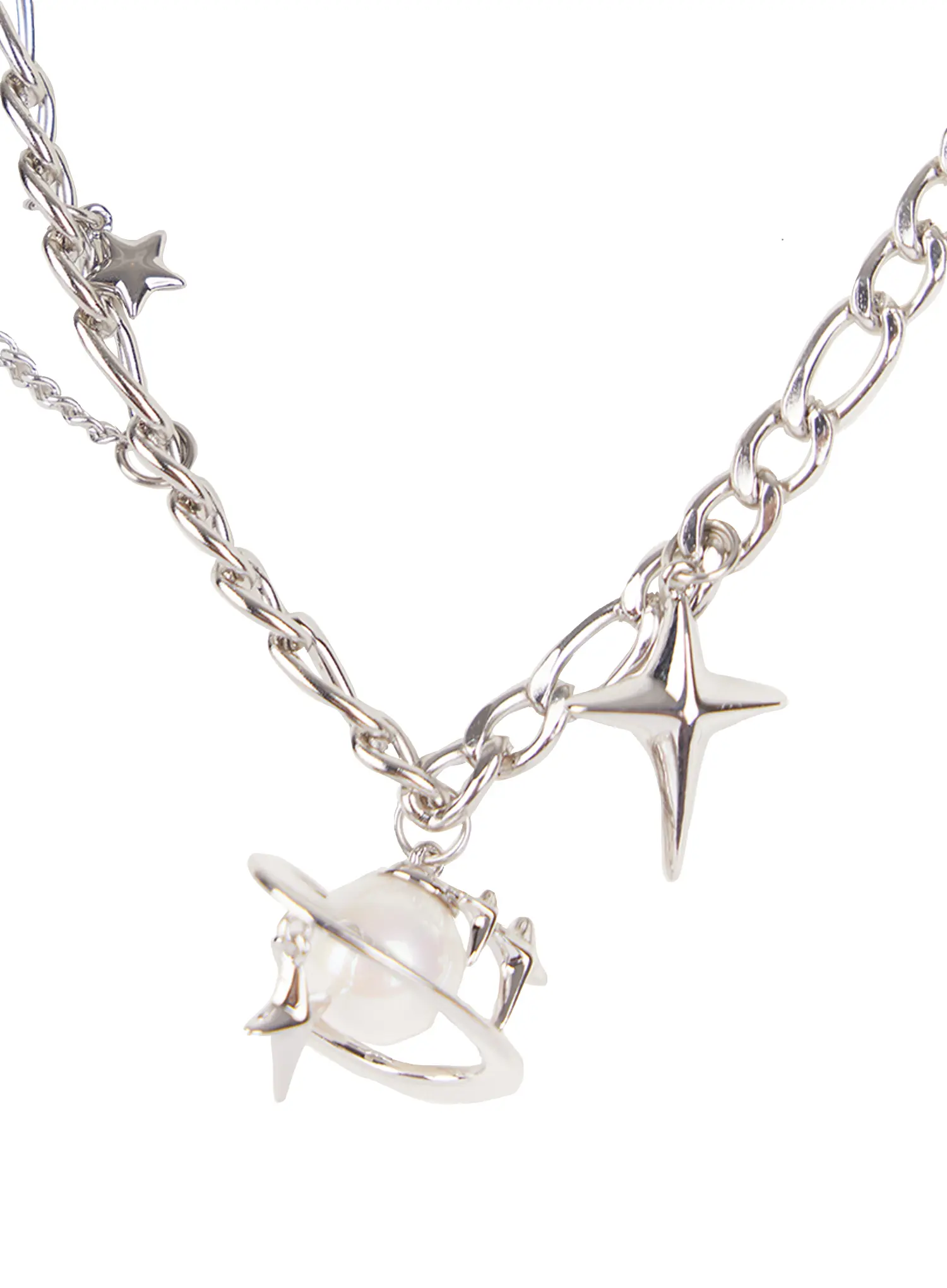 Saturn Chain Necklace CL530 - Image 4