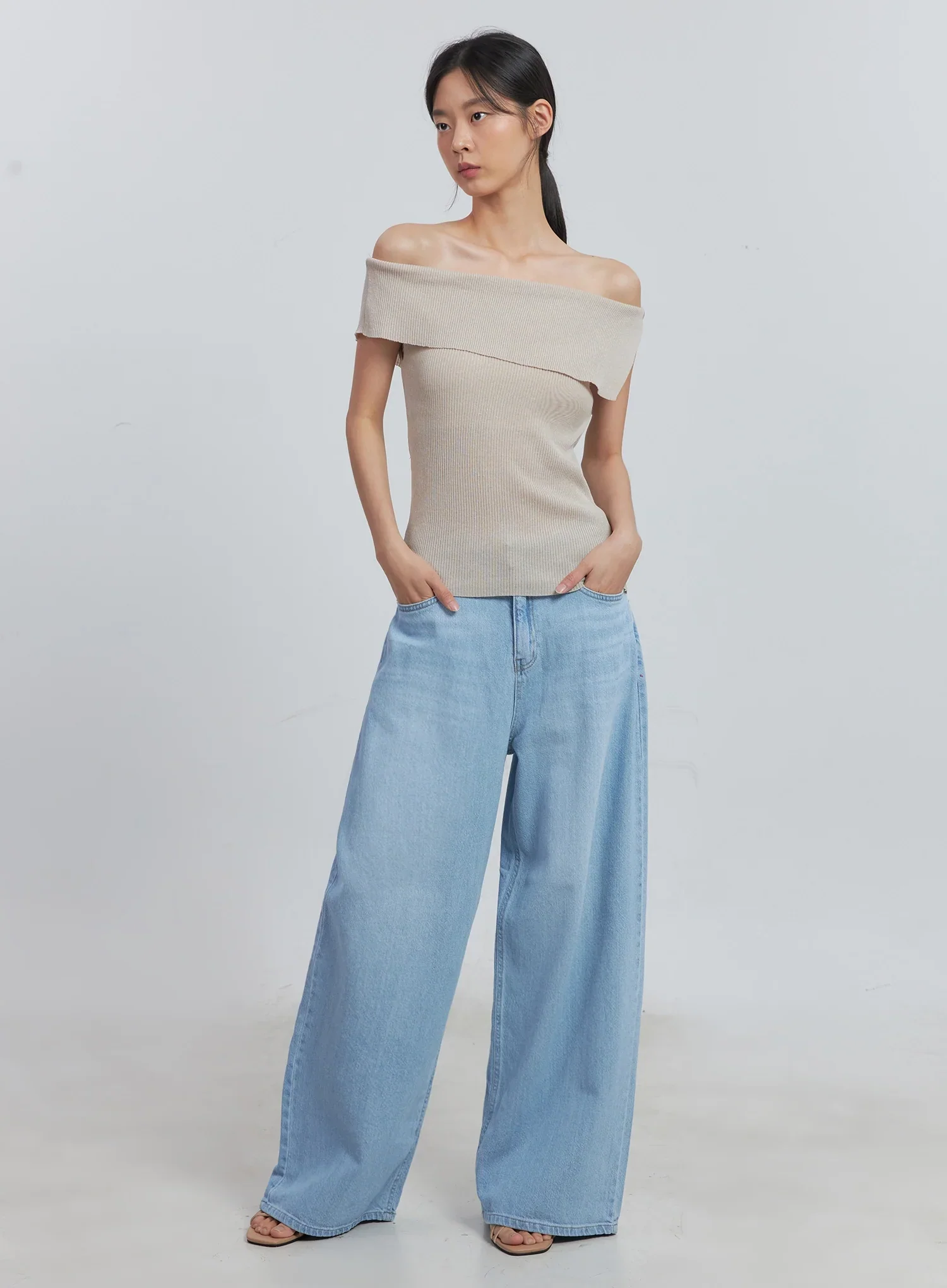 Scarlett Washed Wide-Leg Jeans IU512 - Image 15