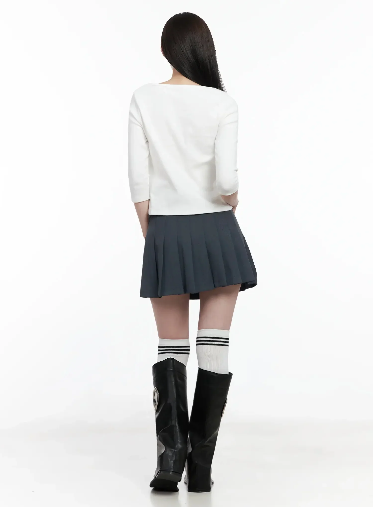 School Girl Mini Skirt IJ528 - Image 8