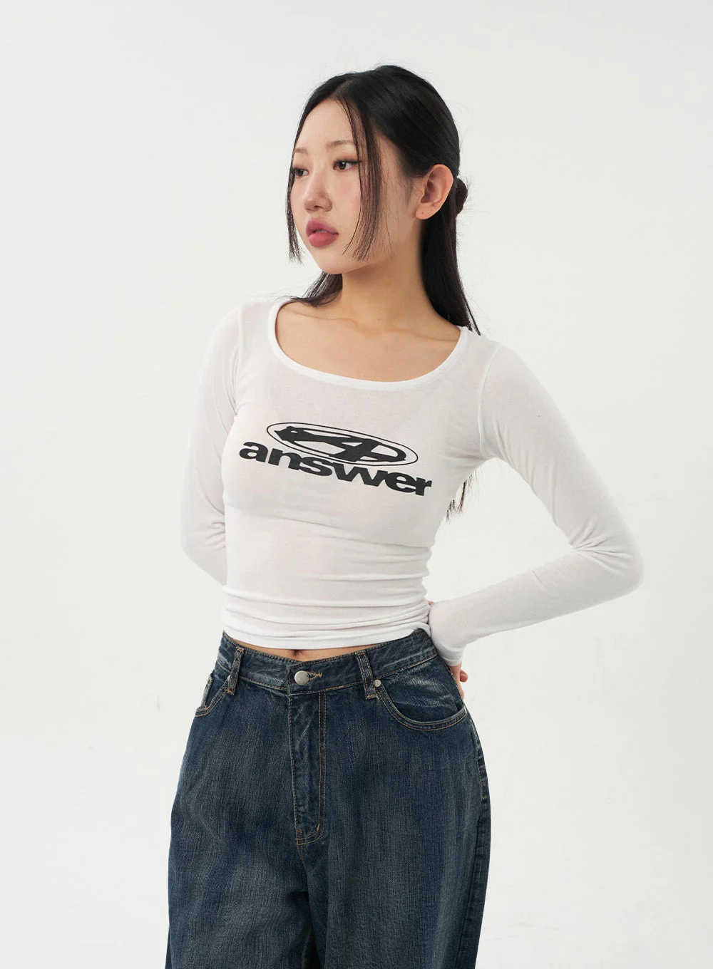 Scoop Neck Graphic Top CA325 - Image 5