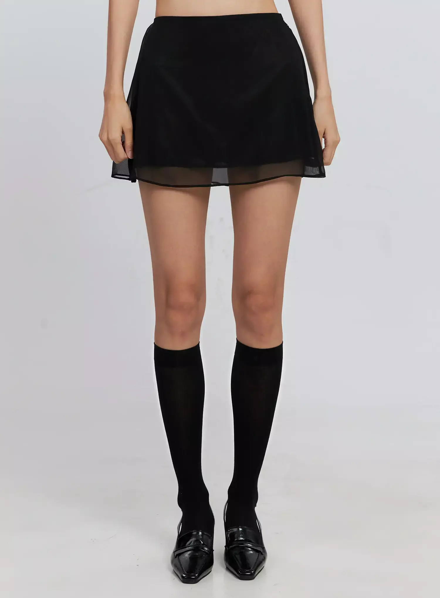 Sheer Chiffon Mini Skirt IS516 - Image 6