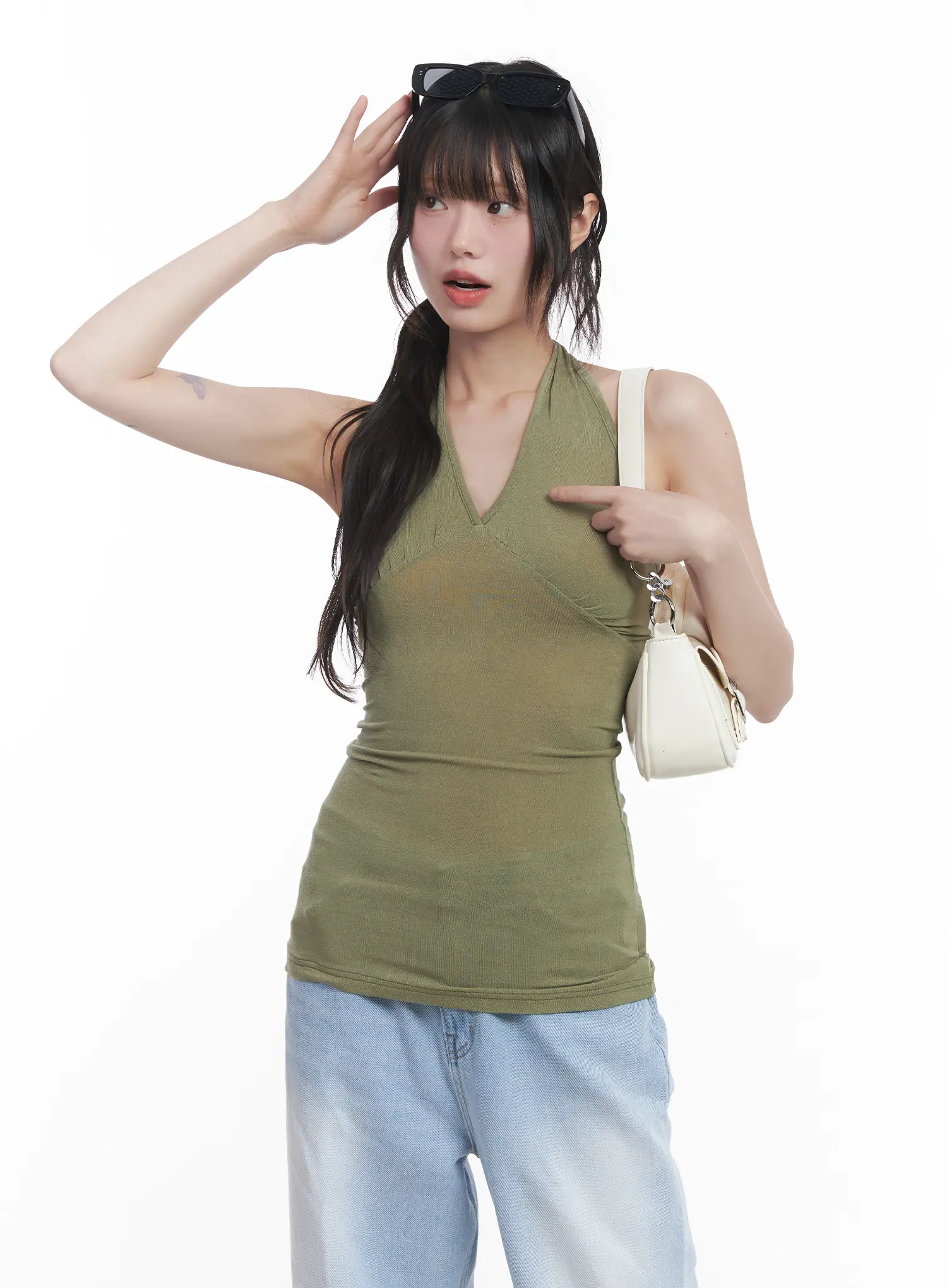 Sheer Halter Neck Tank CU519 - Image 8