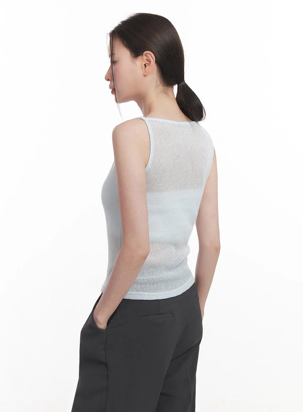 Sheer Knit Tank Top IY509 - Image 10
