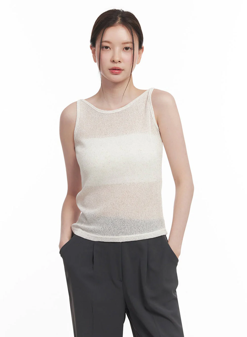 Sheer Knit Tank Top IY509 - Image 11
