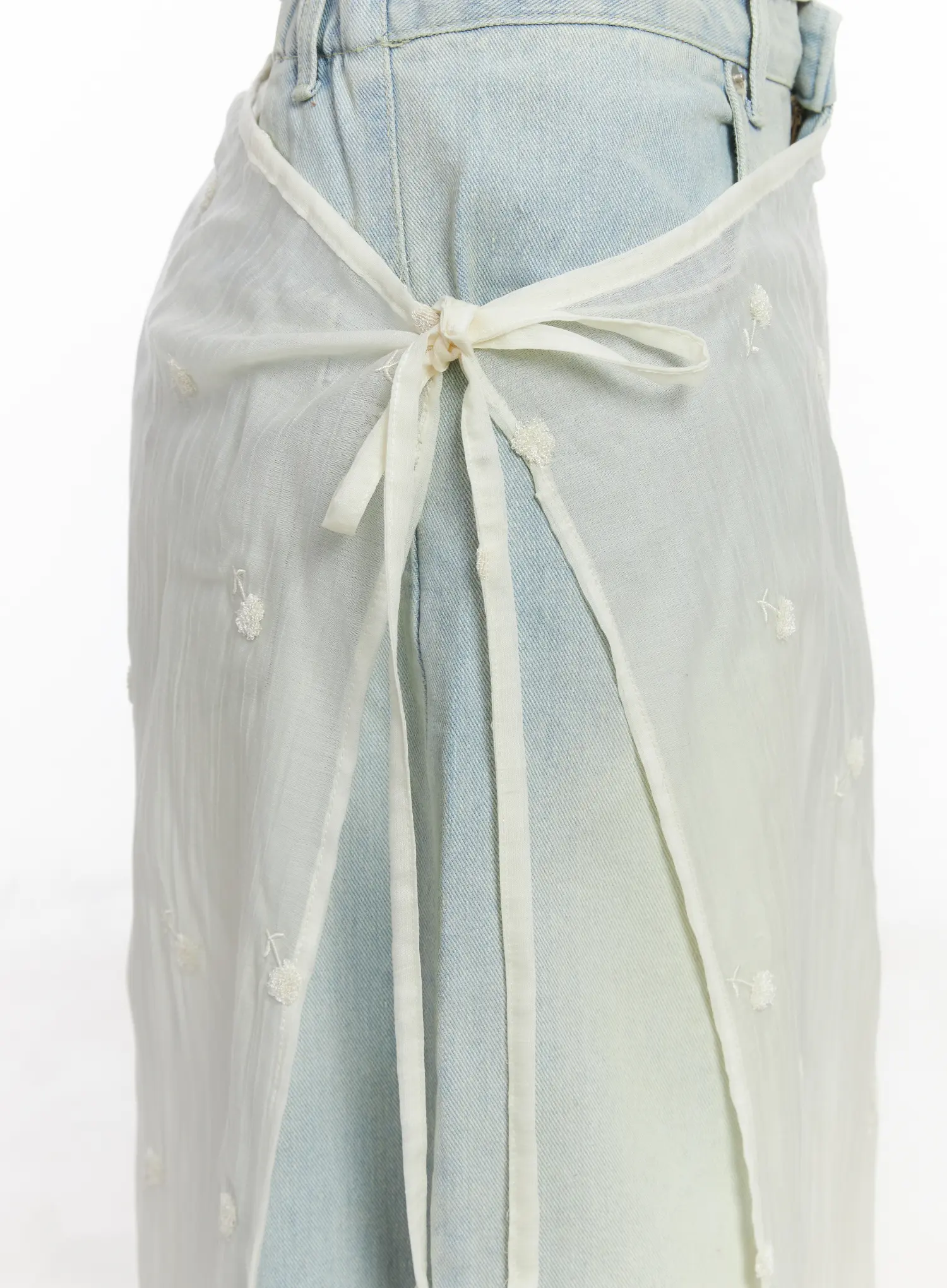 Sheer Latered Midi Skirt CJ512 - Image 6