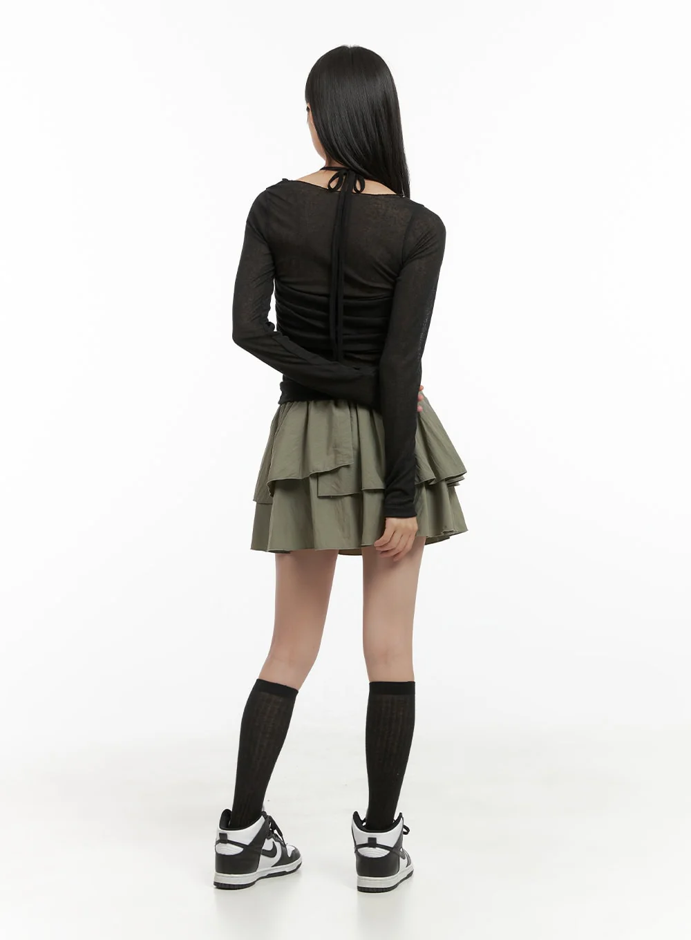 Sheer Layered Long Sleeve Top CG427 - Image 4