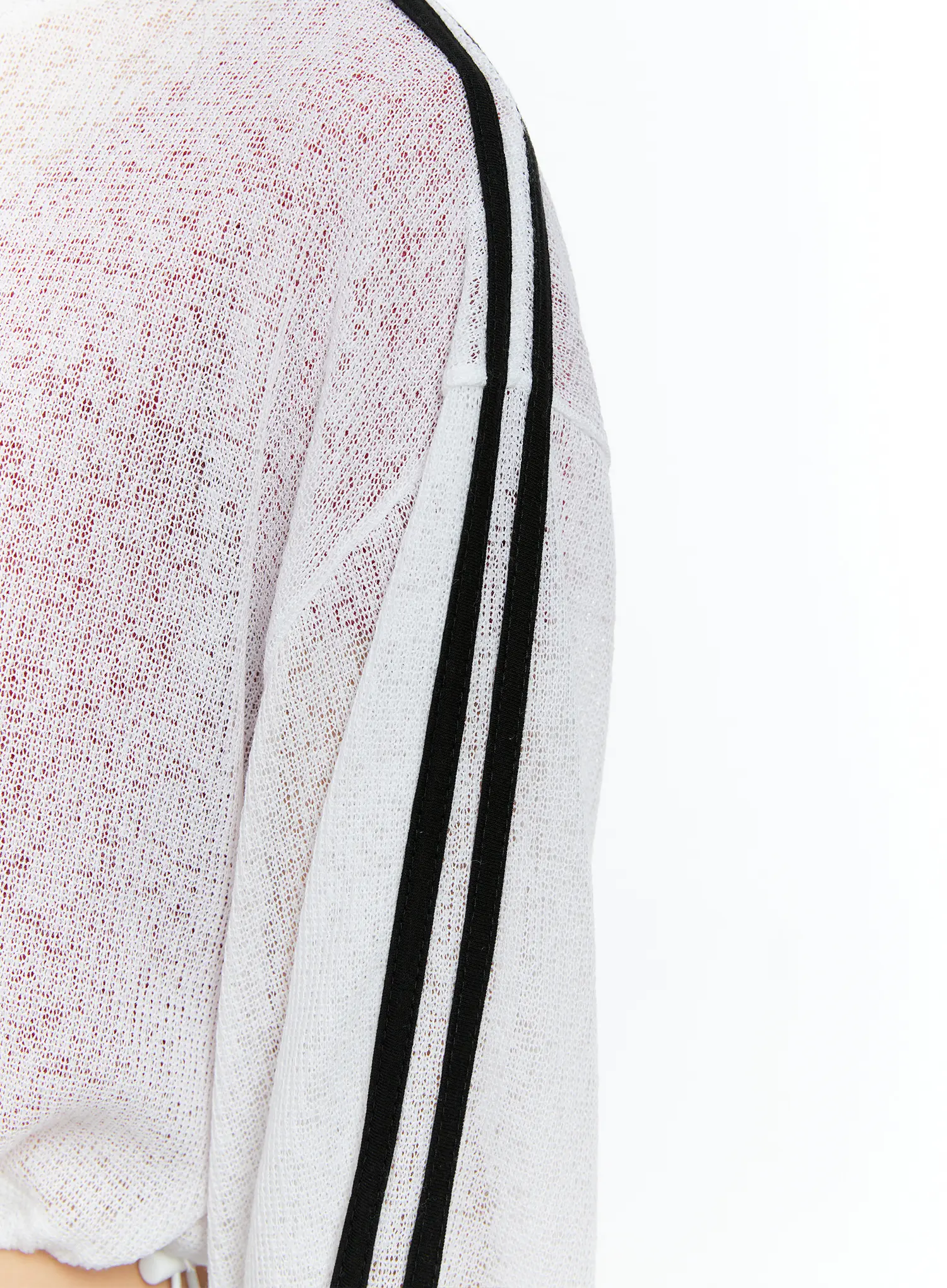 Sheer Linen Zip-Up Crop Jacket CS518 - Image 8