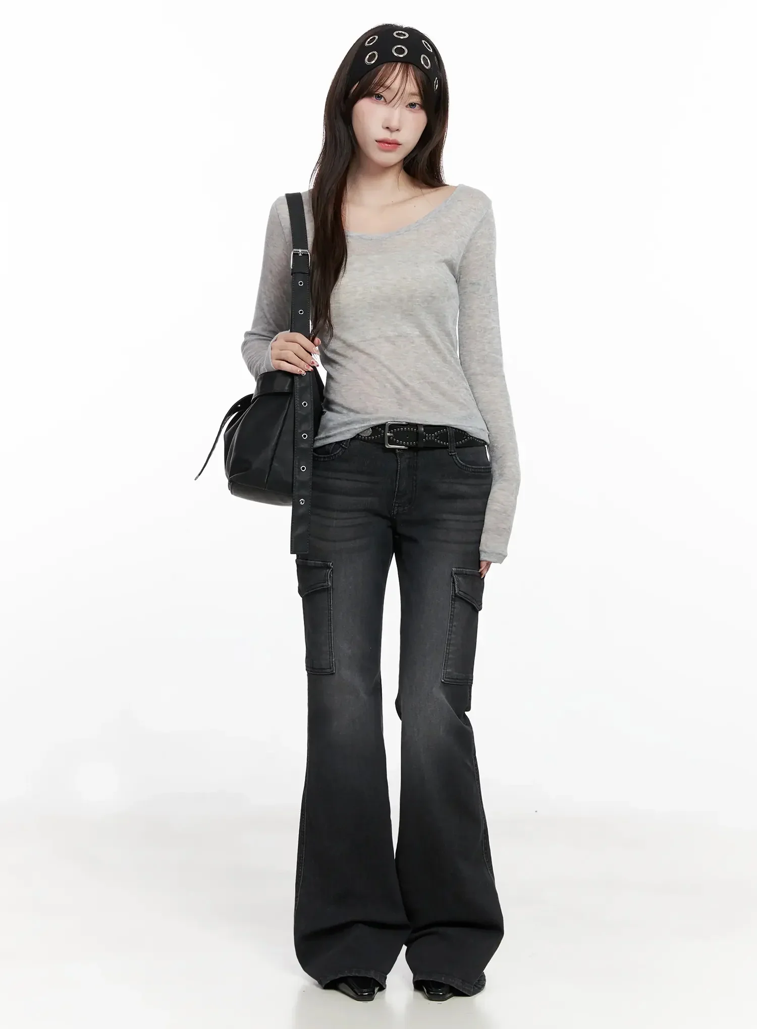 Sheer Long Sleeve Top IN503 - Image 2