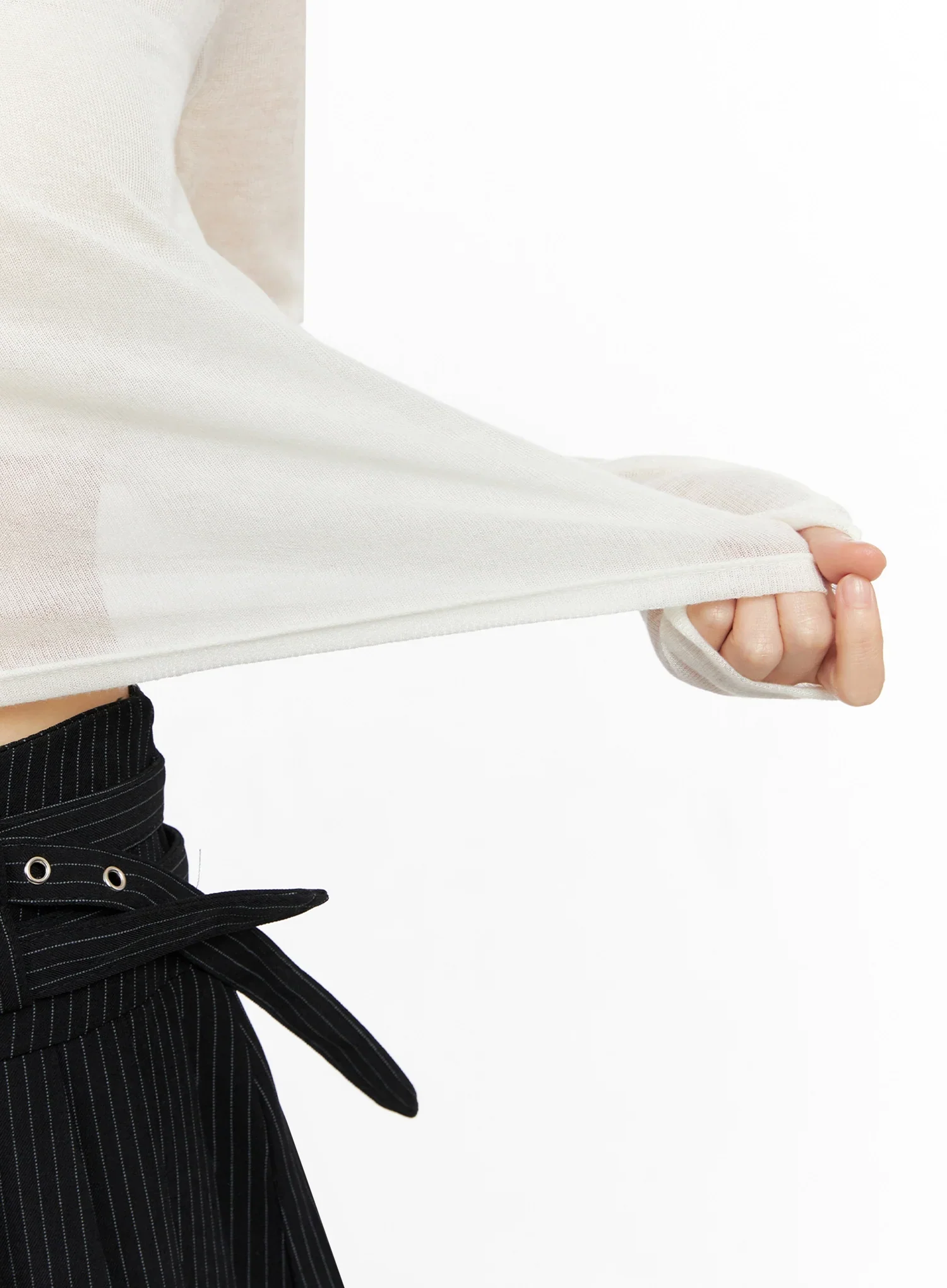 Sheer Long Sleeve Top IN503 - Image 7
