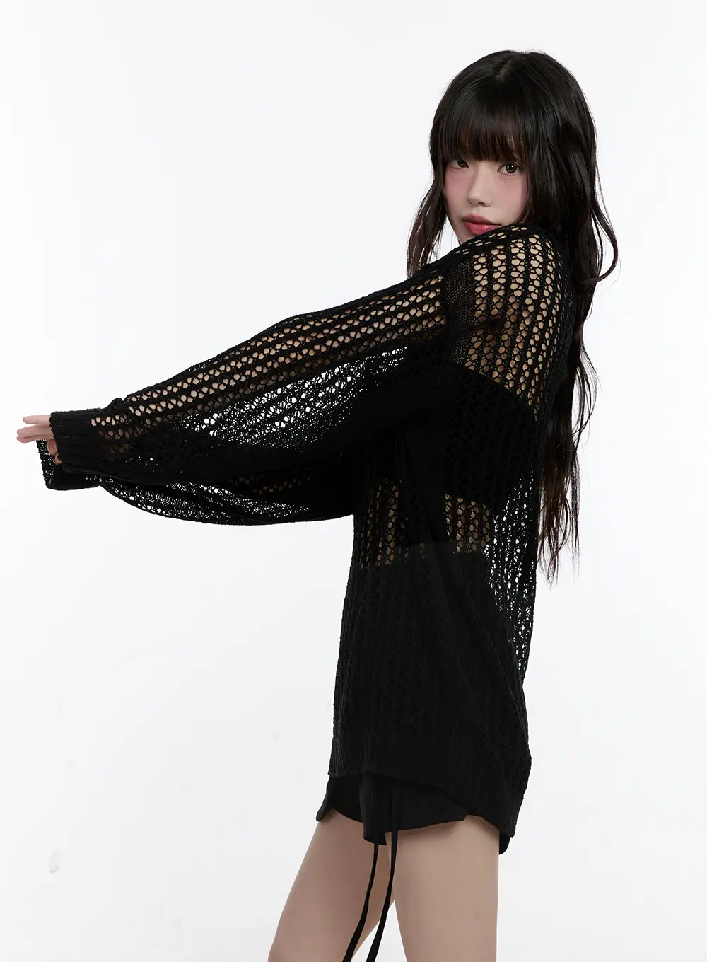 Sheer Loose-Fit Sweater CL504 - Image 6