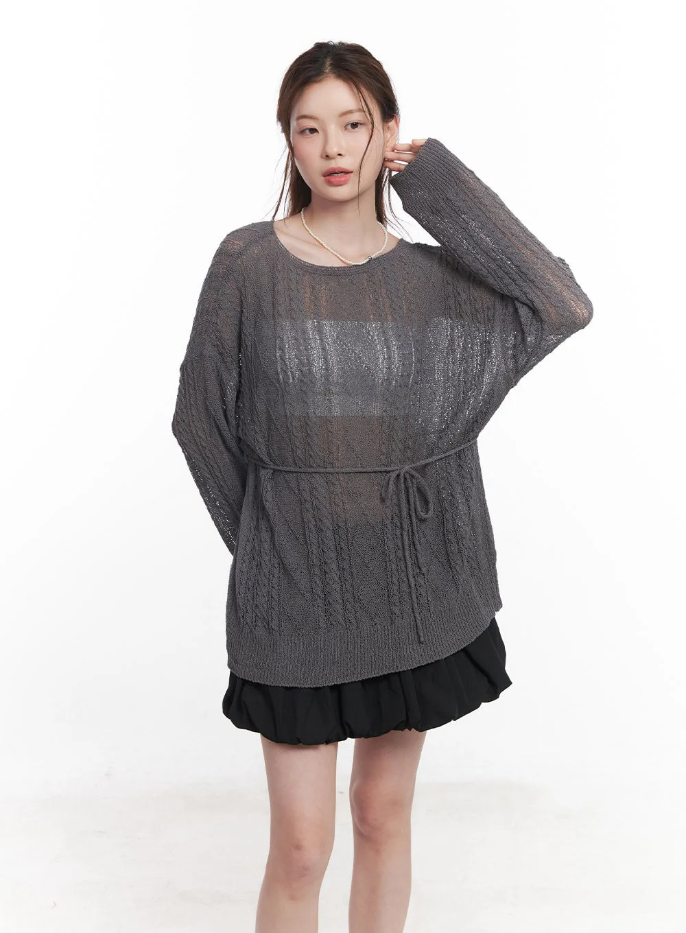 Sheer Oversized Sweater CY519 - Image 9