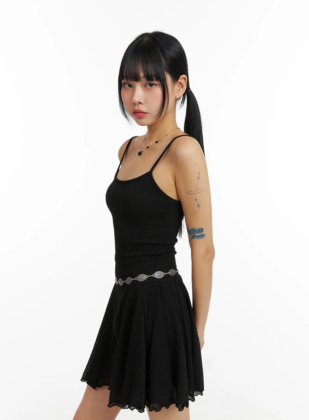 Sheer Sleeveless Mini Dress CJ410 - Image 4