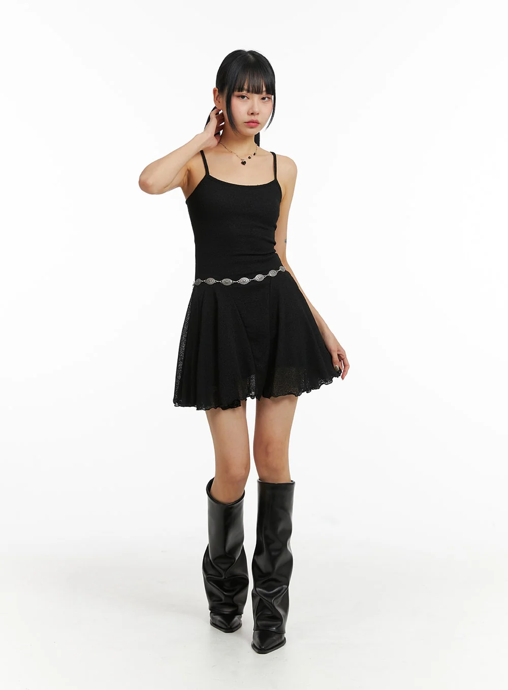 Sheer Sleeveless Mini Dress CJ410 - Image 5