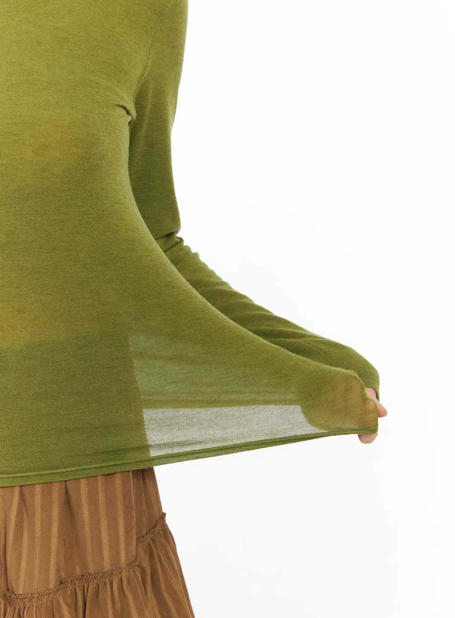 Sheer Turtleneck Long Sleeve Top CD531 - Image 4