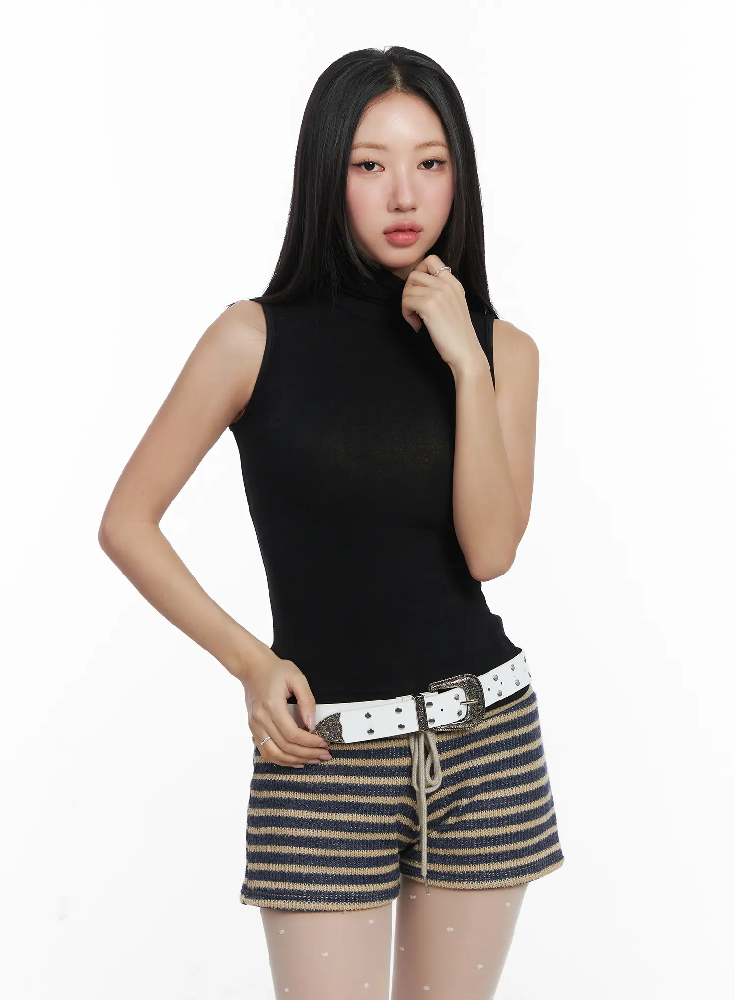 Sheer Turtleneck Tank Top CD529 - Image 11
