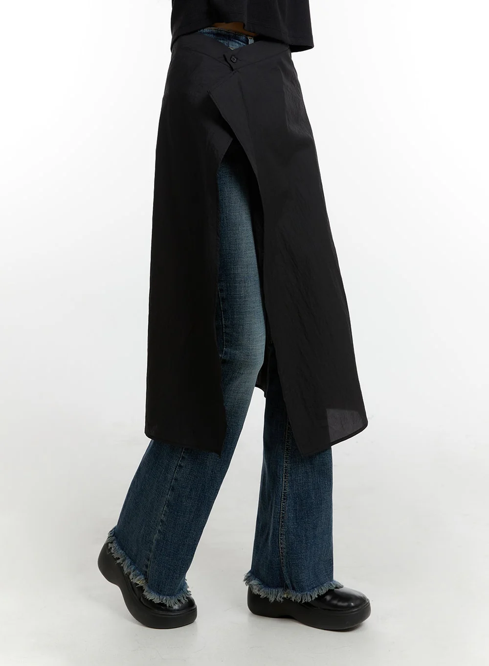 Sheer Wrap Midi Skirt CM429 - Image 3