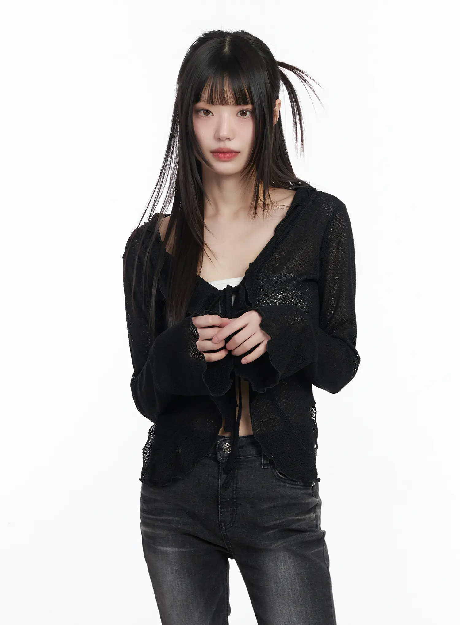 Shher Ruffle Knit Cardigan CM524 - Image 10