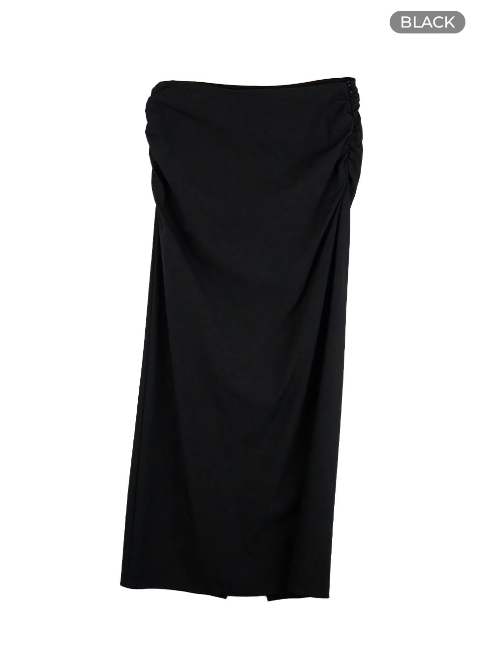 Shirred Solid Maxi Skirt IU412 - Image 9