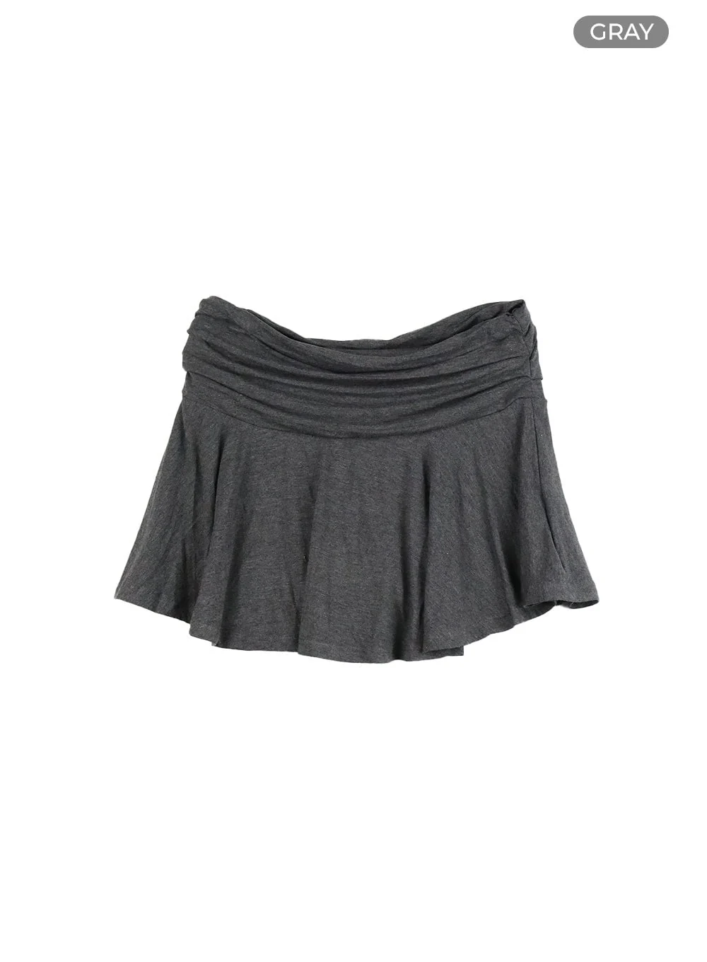 Shirred Solid Mini Skirt CY420 - Image 9