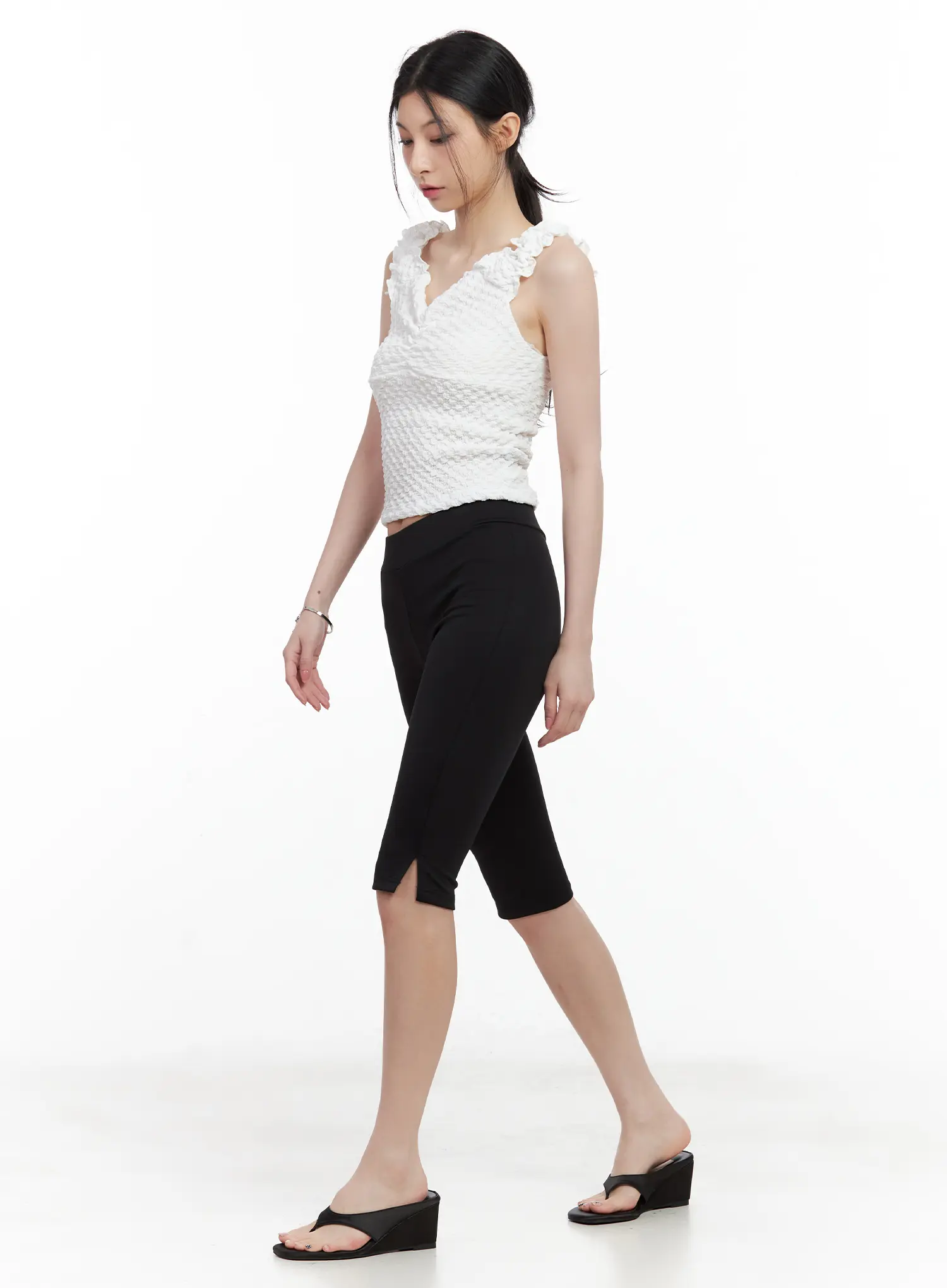 Shirred Sweetheart Sleeveless Top CL501 - Image 7