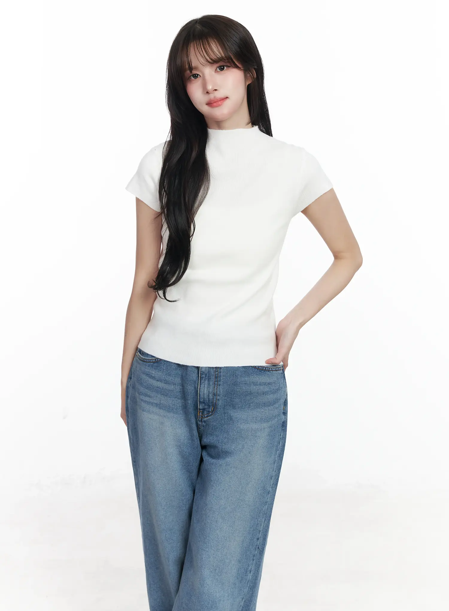 Short Sleeve Knit Top IJ529 - Image 10
